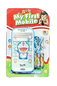 Laemenoz Doremon Character Kids Toys Digital Mobile Phone with Touch Screen Feature, Amazing Sound and Light Toy (Multicolor)