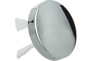 tecuro Überlaufblende - Abdeckung für Überlaufloch am Waschtisch, KS-verchromt - 12029