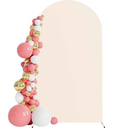 3-teilige Bogenabdeckung Aus Spandex – Dehnbar, Weiß, Für Hochzeitsbögen & Party-Hintergründe (2,2m + 2m + 1,8m)