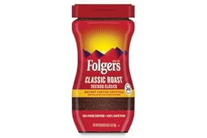 FOLGERS Kawiarnia instant Classic Roast, słoik, 16 oz, sold as 1 each