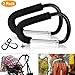 Produktbild Gifort 4 Stück Karabiner, Kinderwagen Haken Kinderwagen Befestigung, Mummy Kinderwagen Für Kinderwagen Organizer ,Spring Clip Lock Haken für Ausrüstung (2 großen und 2 kleinen Haken)