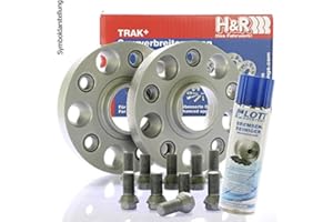 H&R DRA Spurplatten Spurverbreiterung Distanzscheiben/Ringe 5x120 40mm // 2x20mm + Bremsenreiniger