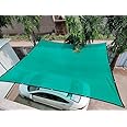 TRINQET Sun Blockage Rectangle Shade Sails with Reinforced Complete Protection from Sun & UV Rays Suitable for Car Parking, Outdoor, Garden Square Canopy Permeable UV Block Fabric Durable Green_2x2mt