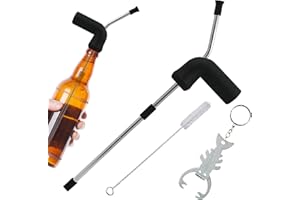 Darryy Bier Schnorchel Set, 1 Bierschnorchel mit 1 Reinigungsbürsten und 1 Hummerkorkenzieher, Bierzapfer Bierspender beer pong Trichter，für Home Bar Club Bierparty Bier Spiele, Trinkwerkzeug
