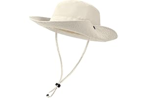 Tuopuda Kapelusz przeciwsłoneczny dla mężczyzn i kobiet, kapelusz rybacki z szerokim rondem, ochrona przed promieniowaniem UV, wodoszczelny, na safari, kapelusz rekreacyjny na wędrówki, kemping,