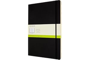 Moleskine - Cuaderno Clásico con Hojas Punteadas, Tapa Blanda y Cierre Elástico, Tamaño A4 21 x 29.7 cm, Color Negro, 192 Hojas