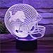 Produktbild Novelty lamp, New Detroit Lions American Football Cap USB 3D Illusion Schlafzimmer Nachtlicht Raumdekoration 16 Farbwechsel Acryl LED Fernbedienung Schreibtischlampe Dekoration Kinderspielzeug Urlaub