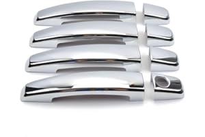 Dreamseek 8 Stück Auto Chrom Türgriffe Kompatibel mit Chevy Chevrolet Cruze 2009-2015 Aveo Trax, Opel Insignia Mokka, Buick Regal Außen Türgriff Abdeckung Zierleiste (Verchromt)