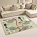 Produktbild FANTAZIO Fantasio Teppiche Tiere Faultier Schlange und Tukan, gerade, Teppichgreifer für Ecken und Kanten, ideal für Küche/Badezimmer, Polyester, 1, 72 x 48 inch