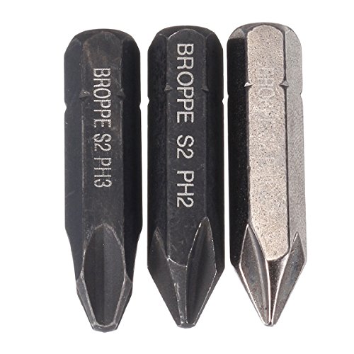 wishfive broppe 3 Kreuz Impact Schraubendreher-Bits 8-mm-Schaft 36 mm Kreuz Schraubendreher-Bits Set
