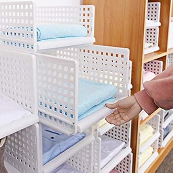 HyFanStr Stabiler Schrank-Organizer stapelbar tragbar Kleiderschrank