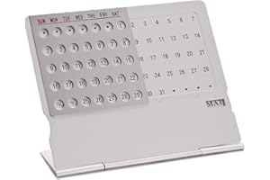 MORAPHEE Perpetual Desktop Monthly Calendar Manual Setting Repeatedly Use for 100 Years