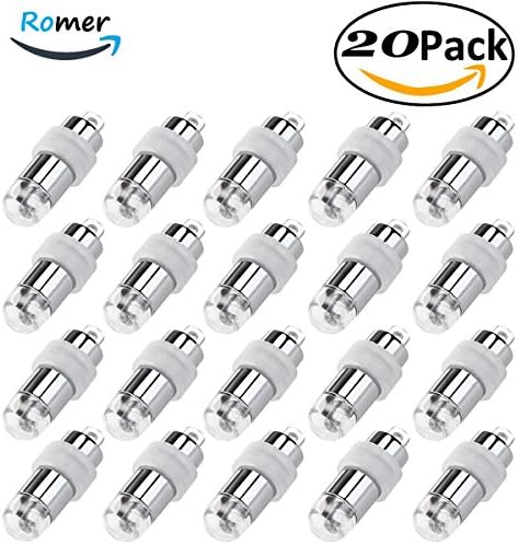 Lanternes en papier ballons ,ROMER 20 x Non-blinking LED Mini Party Lights for Balloons Paper Lanterns Floral Party Decoration, Waterproof and Submersible