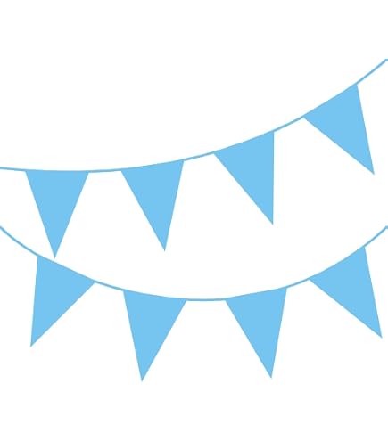 Happium Wimpelkette – 10 Meter, Violett, 20 Flaggen à 30x20 Cm, Für Innen & Außen