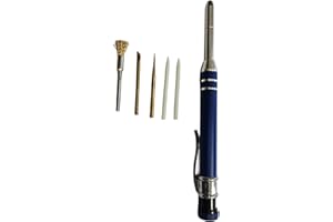 EMPOTEC Kit Penna 5 Punte Miste Fibra Vetro Ottone Spazzolina Ritrovamenti Metal Detector Matita Attrezzo per Pulizia Monete Votive Oggetti Metallici Antichi Archeologici di Rame Bronzo Argento Ferro