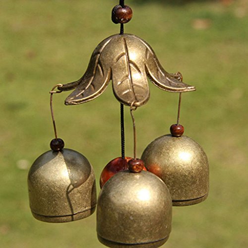 1x Glück Windspiel Klangspiel Chinesisch Fisch Lotusteich Glocke Feng-Shui - 4