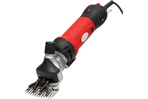 Focket Schafschere, 690 W 2400 U/min 6-Fach Einstellbare Professionelle Elektrische Schafschere Elektrische Tierpflegeschere Wollschere Schere Farm Livestock Haircut Trimmer für Ziegen, Rinder(EU)