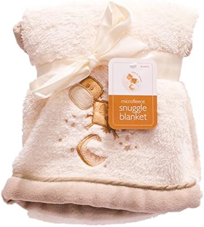 New Baby Microfleece Cow And Moon Soft Snuggle Flat Blanket 75 X100 Cm Cream