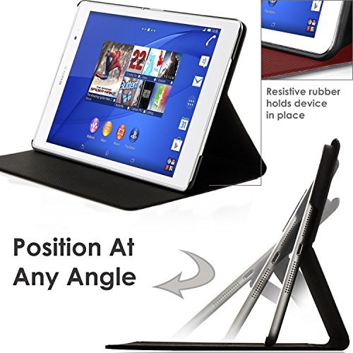 Forefront Cases® Neue Leder Hülle / Tasche / Case / Cover für Sony SGP611 Xperia Z3 Tablet Compact 20,3 cm (8 Zoll) – Rundum-Geräteschutz und intelligente Auto-Sleep-Wake-Funktion mit 3-JAHRES-GARANTIE VON FOREFRONT CASES - 3