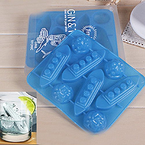 1Pcs Silikon Schimmel Ice Cube Mould Tray Chocolate Candy Freeze Party Titanic zufällige Glasfarbe