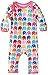 Toby Tiger Baby-Girls Organic Cotton Multi Elly Printed Sleepsuit Romper, Multicoloured, 0-3 Months