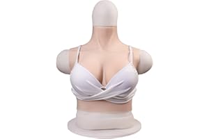 TDHLW Crossdresser Body Femme Faux Seins Réalistes Remplissage en Coton Poitrine Silicone pour Travesti B-G Tasse pour Cosplay, Drag Queen, Mastectomie,Blanc,G