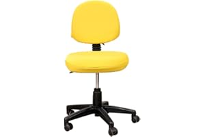 CaCaCook Fundas para Sillas de Oficina, Funda Elástica para Ssilla de Ordenador, Funda para Silla Monocolor, Removible Modernas Estilo Funda de Silla Funda Universal para Silla giratoria (Amarillo, 2)