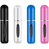 Leikedun 4 ADET Parf&uuml;m P&uuml;sk&uuml;rt&uuml;c&uuml; Şişe 5 ml Mini Doldurulabilir Sprey Taşınabilir Sıvı Koku Şişesi G&ouml;rsel Pencereli Boş Seyah