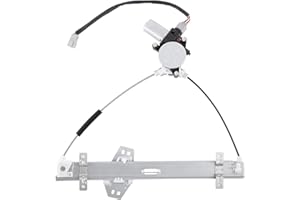 MYSMOT Front Left Driver Side Power Window Regulator with Motor for Honda Civic 2001-2005 (2 Door Coupe only, with 4 pin plug) 72250-S5P-A02