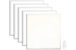 ‎XTEND ECOLIGHT 5x LED Panel 62x62 dimmbar Fernbedienung | Neutralweiß 4000K 40W LED Rasterleuchte LED Einlegeleuchte | Rasterdecken inkl. Trafos PLe2.2