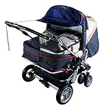 Sunnybaby 19270 Markise für Zwillingskinderwagen UPF 50+, marine - 3