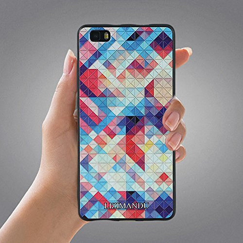 Huawei P8 Lite Funda Lizimandu 3D Patr  n Protectiva Carcasa de Silicona Gel TPU estrecha Case Cover Para huawei p8 lite Colorful Estopa Colorful Pizzle 