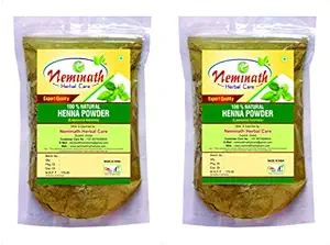 Natural Henna Powder For Hair | 100% Pure & Herbal Mehendi / Heena Leaves Powder, Natural Hair Colorant | 100 Grams - Pack of 2 By Neminath Herbal Care