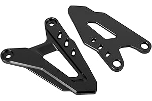 HAONEL Rider Foot Peg Heel Guard Plates Motorcycle Footrest Pedal Protector Compatible with Kawasaki NINJA400 Z400 NINJA 400 500 NINJA e-1 Z e-1 Z 7 HYBRID