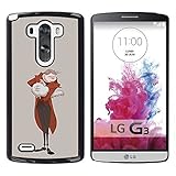 Be Good Phone Accessory // Hartschalen Handyhülle Schutzhülle Schutz Etui Hülle für LG G3 D855 D850 D851 // Aristocrat Furry White Cat Royal Man Art