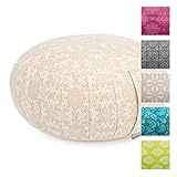 Bodhi Meditationskissen ZAFU Madurai, Ecru, Maharaja Collection, Baumwoll-Bezug (Köper) Nicht abnehmbar, Dinkel-Füllung, ca. 38 x 20 cm, Kissen mit Dehnfalten für Sitzmeditation Bodhi Meditationskissen ZAFU Madurai, Ecru, Maharaja Collection, Baumwoll-Bezug (Köper) Nicht abnehmbar, Dinkel-Füllung, ca. 38 x 20 cm, Kissen mit Dehnfalten für Sitzmeditation