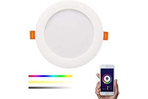SMARTFY Downlight LED WiFi Inteligente RGBW Foco Empotrable Techo WiFi 20W/17W/14W/10W compatible con Alexa y Google Home, Multicolor Regulable compatible con Tuya y Smart Life (20W - 1u)