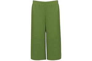 COLOP Womens 3/4 Elasticated Culottes Ladies Wide Leg Stretch Shorts Palazzo Uk 8-26