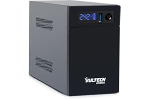 VulTech UPS750VA-LFP Gruppo di continuità UPS Serie LFP al litio potenza 750VA 400Watt con batterie al litio Garanzia 2 anni, protezione da Blackout, sbalzi di tensione per Pc, videosorveglianza, AVR