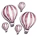 Produktbild Luvel - (m21) - 3 Stück - Watercolor Heißluftballons Sticker 3D Poster Wanddeko Wandbilder Wandtattoo Kinderzimmer Babyzimmer Wandsticker Kinder Bilder (rosa)