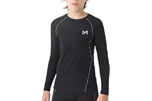 MEETYOO Maglia a Compressione per Ragazzi Lunga Camicie a Compressione per Bambini Maglietta Intima Sportiva Base Layer Traspirante ad Asciugatura Rapida Adatto per Corsa,Palestra,Basket,Calcio