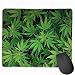 Produktbild ASKSWF Mouse Pad Green Cannabis Weed Leaves Gaming Mouse Pad with Stitched Edges Personalized Design