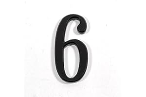 NANLYIAU Czarny akrylowy numer domu, samoprzylepny numer domu, do drzwi, skrzynki na listy, do użytku wewnątrz i na zewnątrz, ochrona przed korozją i rdzą, odporna na warunki atmosferyczne, 6 cm (akrylowy,