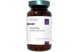 Patrick HOLFORD Lecithin High Strength/Brain Supplement/for Brain Function & Memory Support / 4 Nutrients / 504mg Phospholipid Choline/Naturally Sourced / 60 Capsules/Vegan/for Women & Men