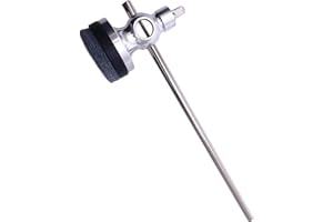 TUOREN Stainless Steel Shaft Bass Drum Beater Pedal Hammer Felt Beater Head Percussion Instrument Parts (Silver A)