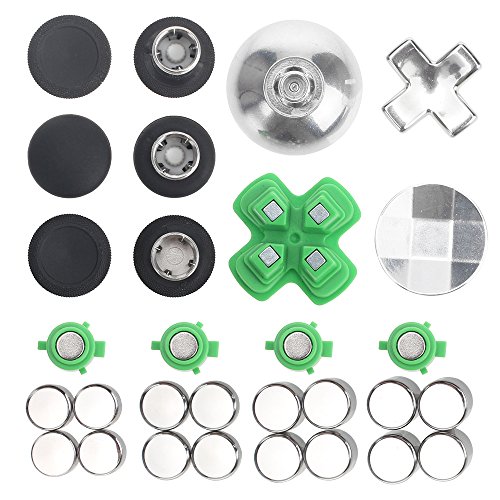 ElementDigital PS4 Controller Thumbsticks Replacement Parts Buttons Kits for Mod PlayStation 4 Controller (31 Pcs)