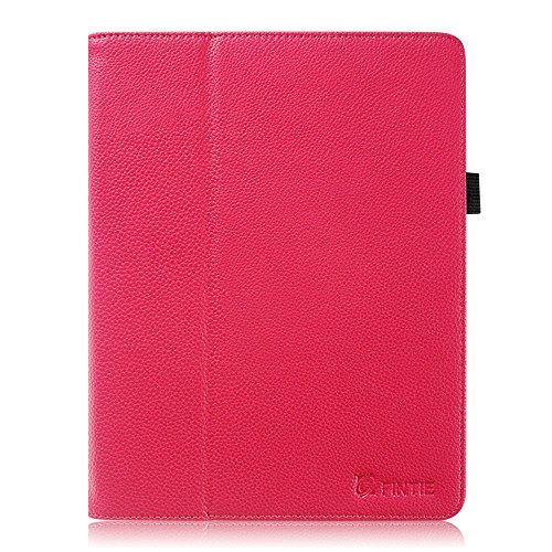 Fintie Odys Iron Hülle Case – Slim Fit Folio Kunstleder Schutzhülle Cover Tasche mit Ständerfunktion und Stylus-Halterung für Odys Iron 24,6 cm (9,7 Zoll) Tablet-PC, Magenta - 7