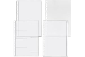 ZELTEN 4 Paquetes de Accesorios para Carpetas B5 de 19 Agujeros, Separador de Carpetas, Bolsillo, Carpeta con Cremallera y Tarjetero para Carpetas (Bolsillo Combo, B5)