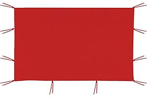 MENAYODA Panneaux latéraux de tonnelle 3 x 2 m - Imperméables - Tissu Oxford 210D - Pour tonnelle de jardin, extérieur, fête (rouge)
