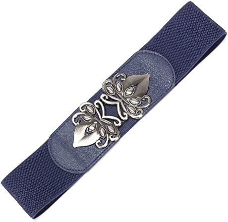 YYWING Women's Fashion Retro Vintage Wide Elastic Stretch Waist Belt Waistband Dress Belts